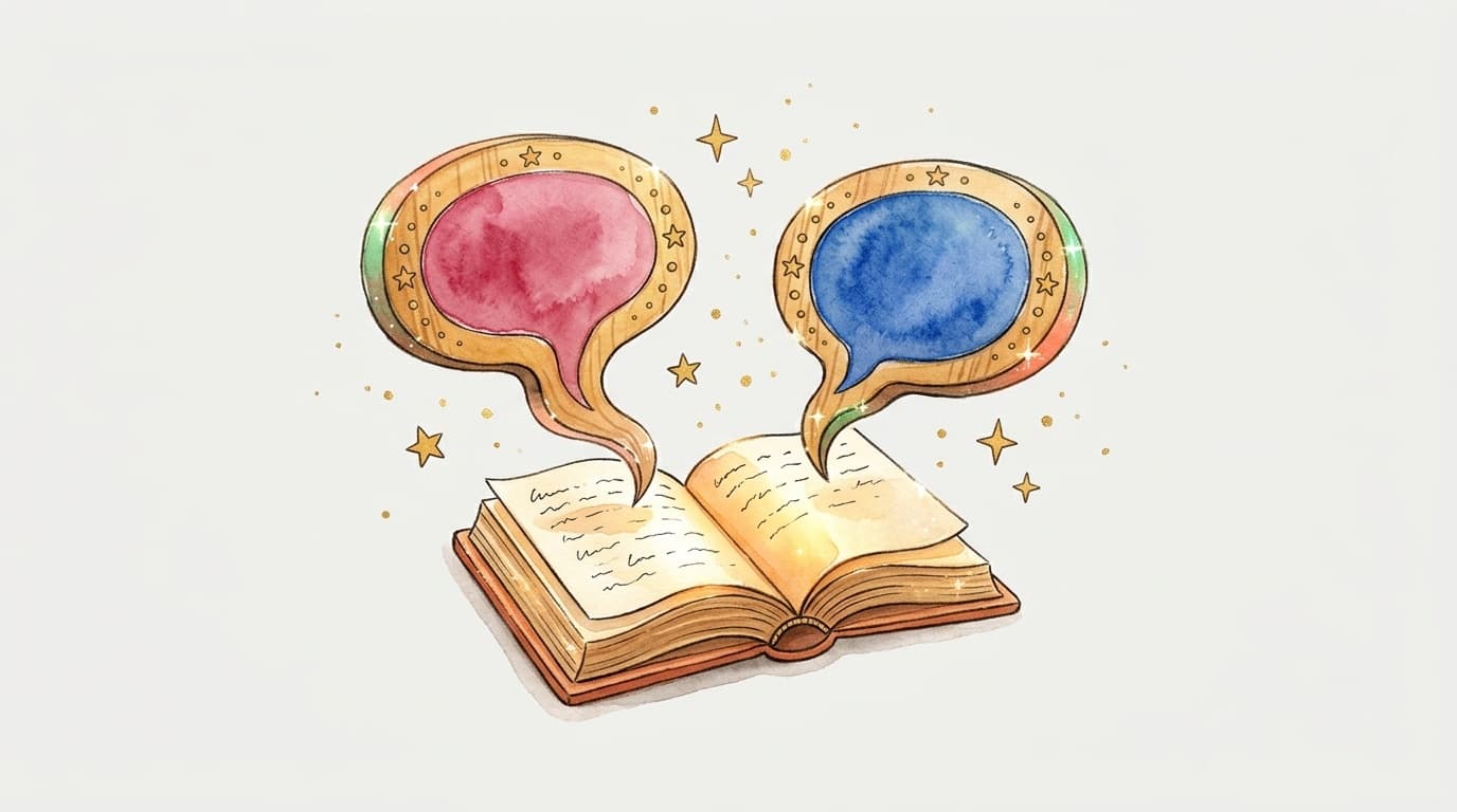 Illustration de l'article : Comment écrire des dialogues dans un livre pour enfant ?