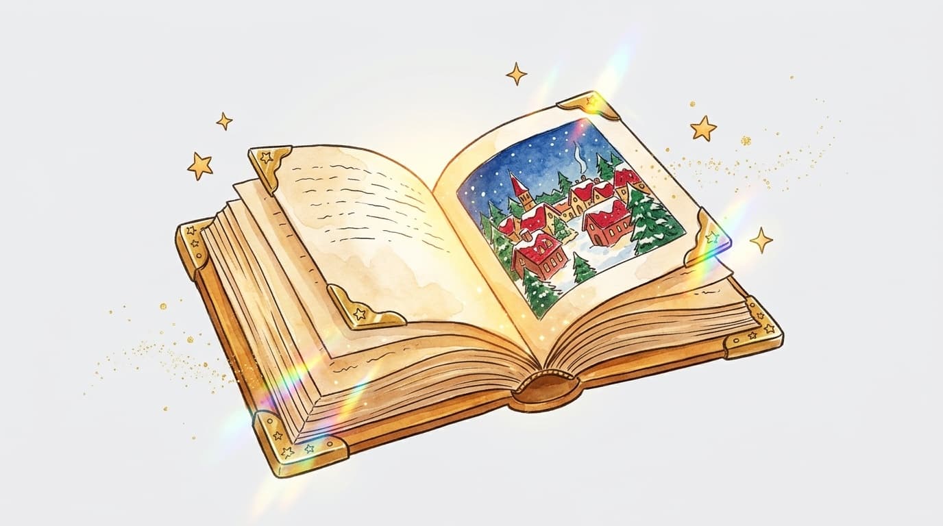Illustration de l'article : Faire un livre de Noël personnalisé pour un enfant